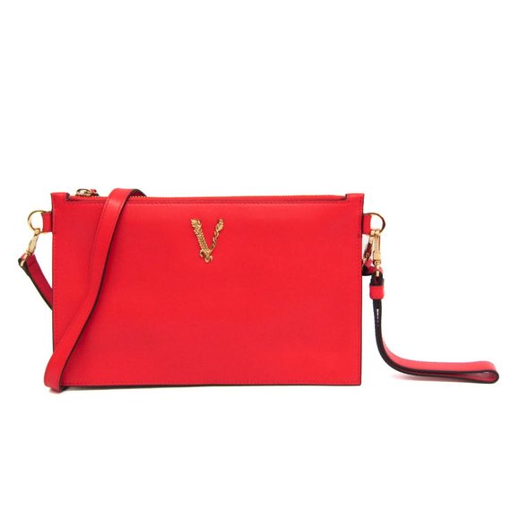 Versace Virtus Red Leather shoulder - Picture 1 of 10